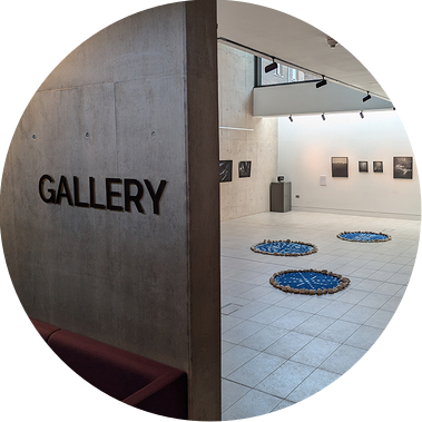Dave Tipper's photography exhibition 'Heartwood' in an art gallery in Winchester, England, UK.