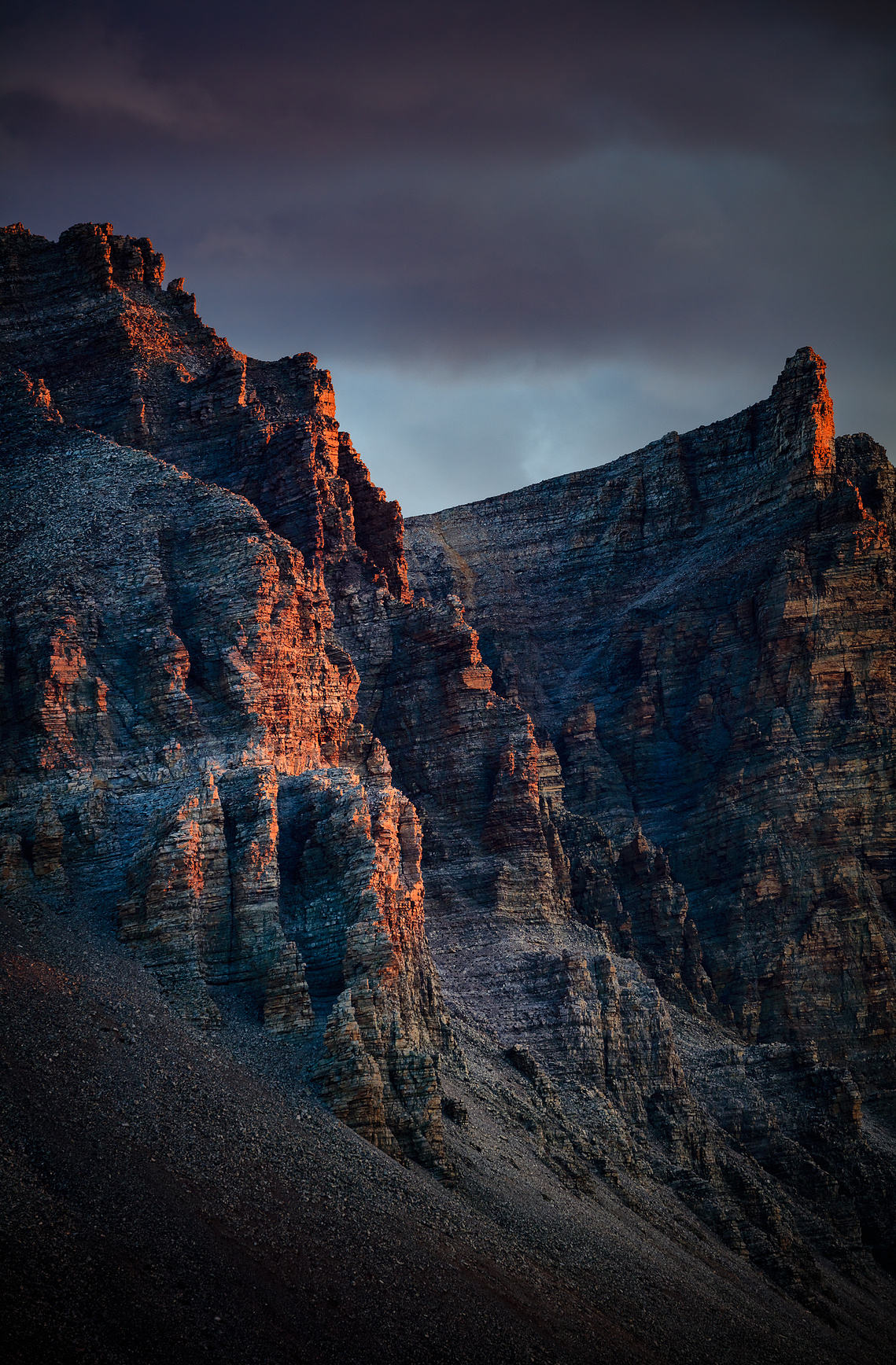 Sunset in the Snake Range, Great Basin National Park, Nevada.