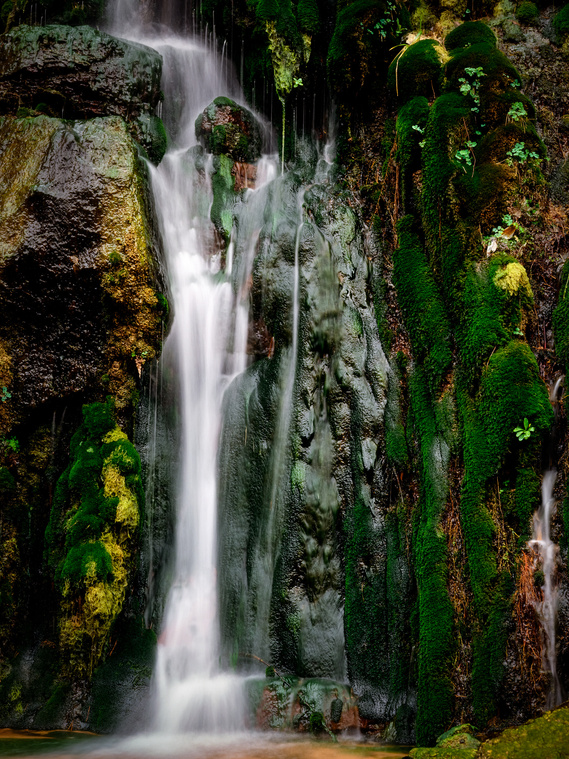 Waterfall, located in Zion National Park, Utah. Scanned from original 4x5 film transparency.