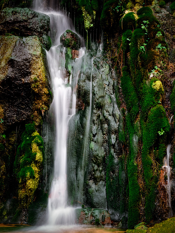 Waterfall, located in Zion National Park, Utah. Scanned from original 4x5 film transparency.