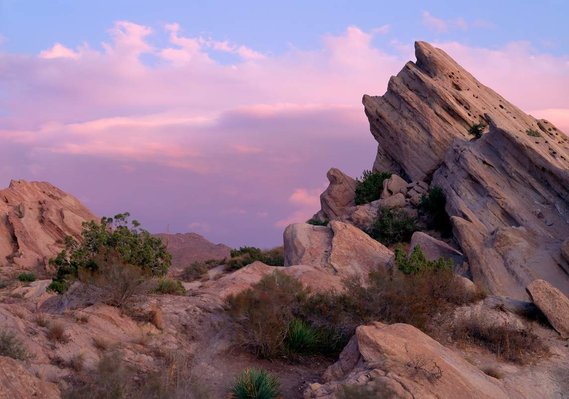 Vasquez Rocks are located in the Sierra Pelona Mountains, in northern Los Angeles County, California. Scanned from original 4x5 film transparency.