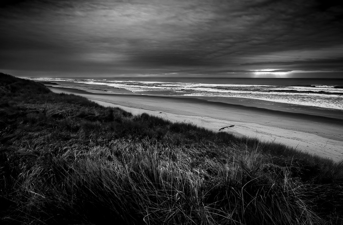 Day's end along the coast.