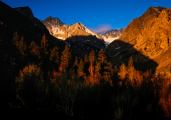 Sunrise, in the High Eastern Sierra of California. Scanned from original 4x5 film transparency.