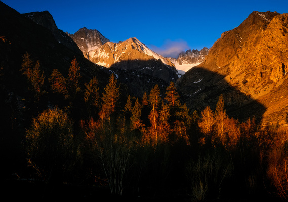 Sunrise, in the High Eastern Sierra of California. Scanned from original 4x5 film transparency.