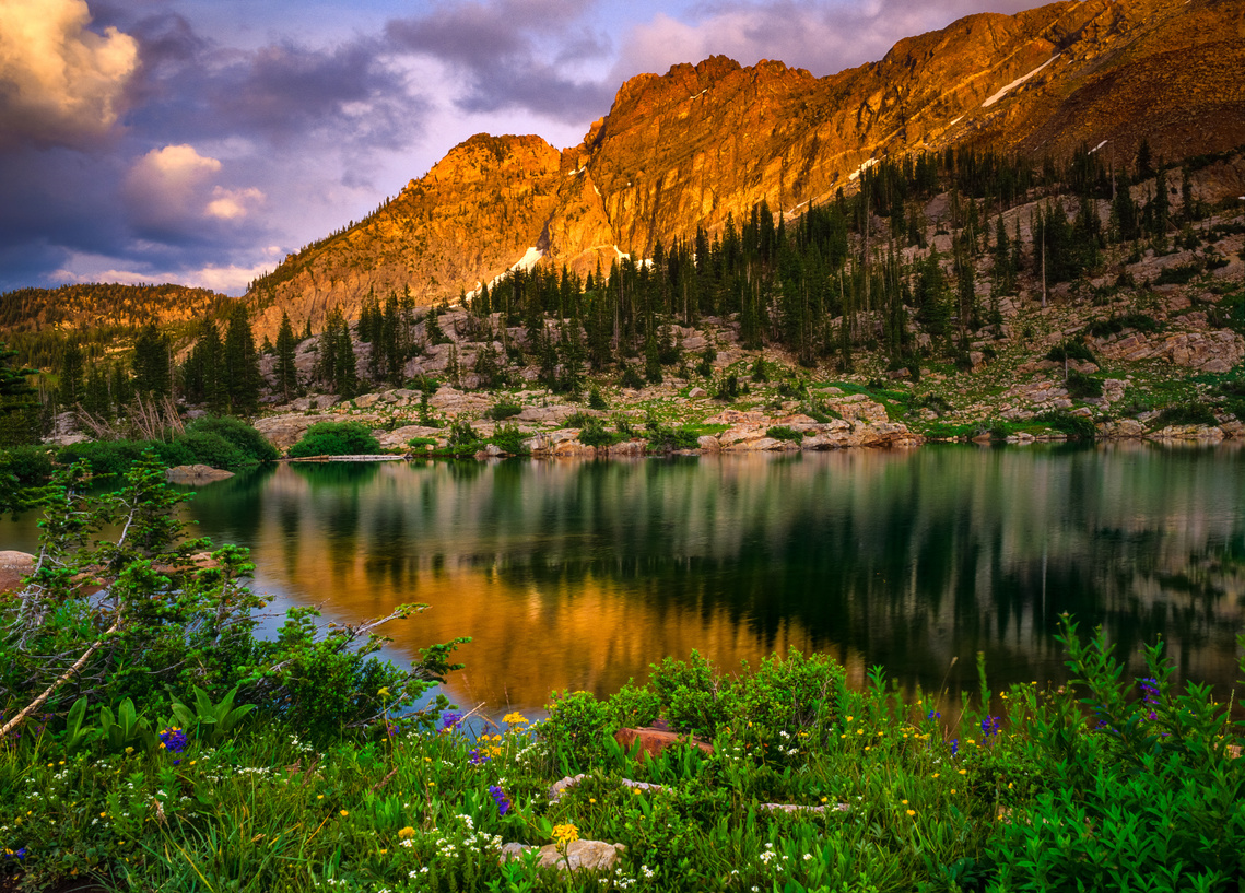 Cecret Lake, located in Little Cottonwood Canyon,  Wasatch National Forest, Utah.