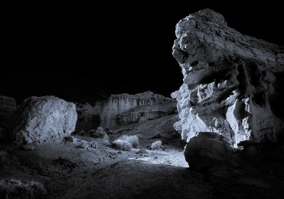 Light and shadow in Red Rock Canyon State Park, Mojave Desert, California.