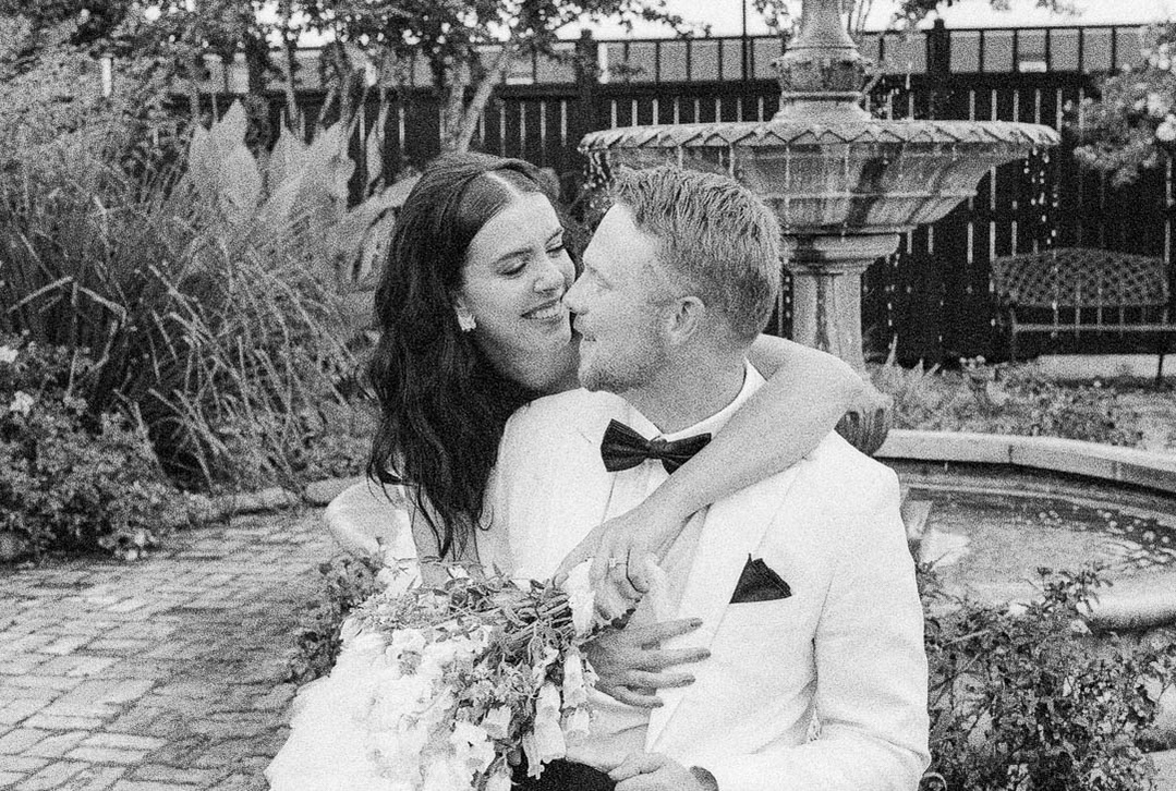 Beautiful wedding shot on black and white film. Editorial style photographer located in Georgia. High end editorial wedding photography.