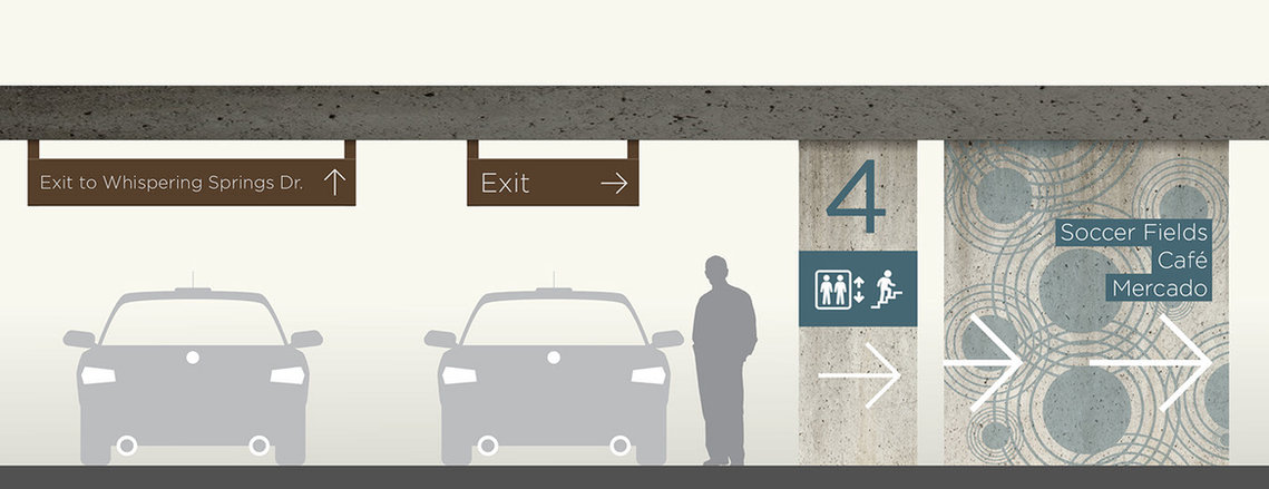 Parking structure wayfinding