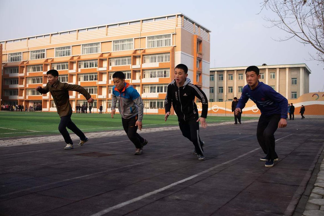 Track and field training in Pyongyang