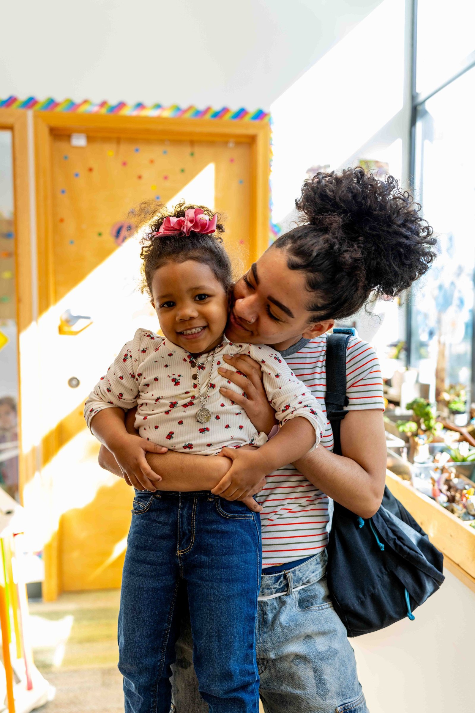 Kaleeya Baldwin, 19, holds her daughter,3-and-a-half-year-old Aklyah.