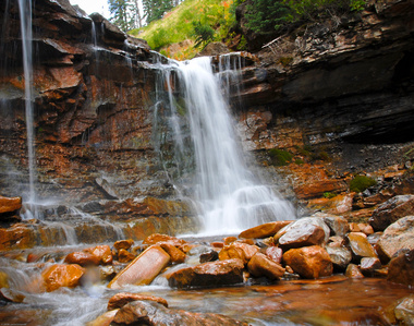 Waterfall along the Million Dollar Highway