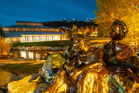 Riverwalk Center in Breckenridge at Night HDR