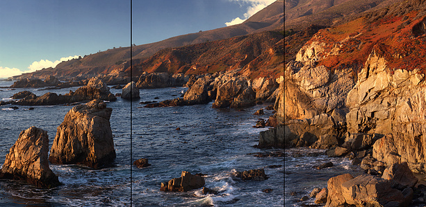 Garrapata Beach Cliffs Panorama