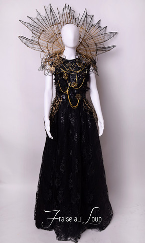 Robe de soirée Couture Fraise au Loup Tapis Rouge