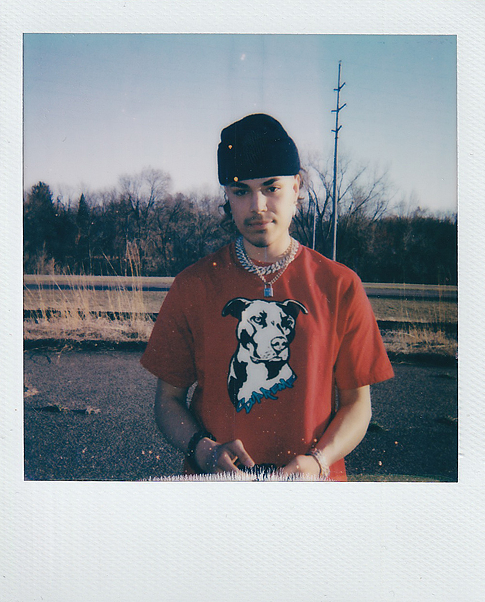 Eau Claire, Wisconsin, portrait photography, film photography, 35mm film, Gabriel Tyler Music Artist, black and white film photography, Gabriel Tyler in Eau Claire, WI, polariod