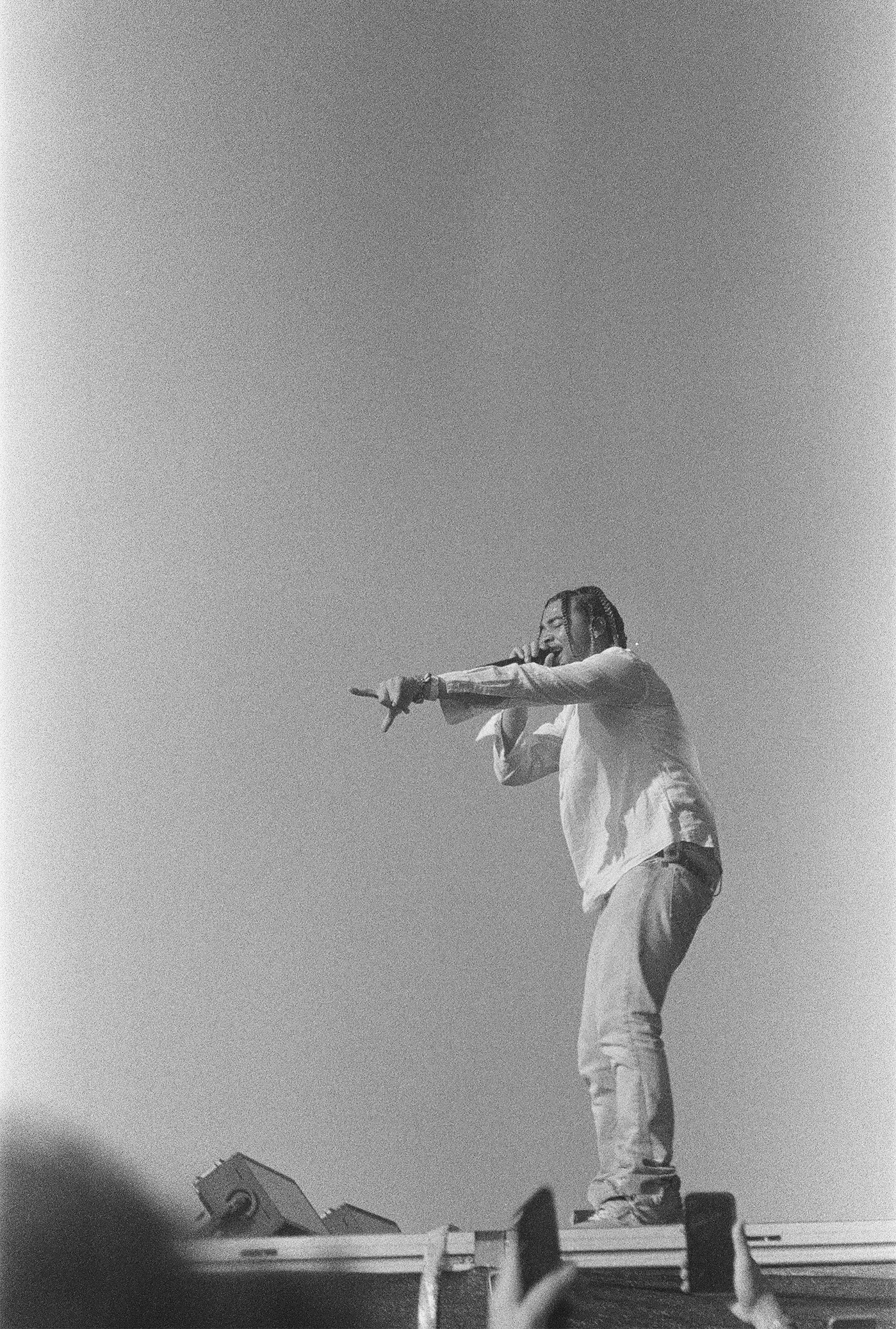 24kGoldn at Lyrical Lemonade Summersmash in Chicago, IL, film photography, 35mm film photography, concert photography, black and white film photography, 