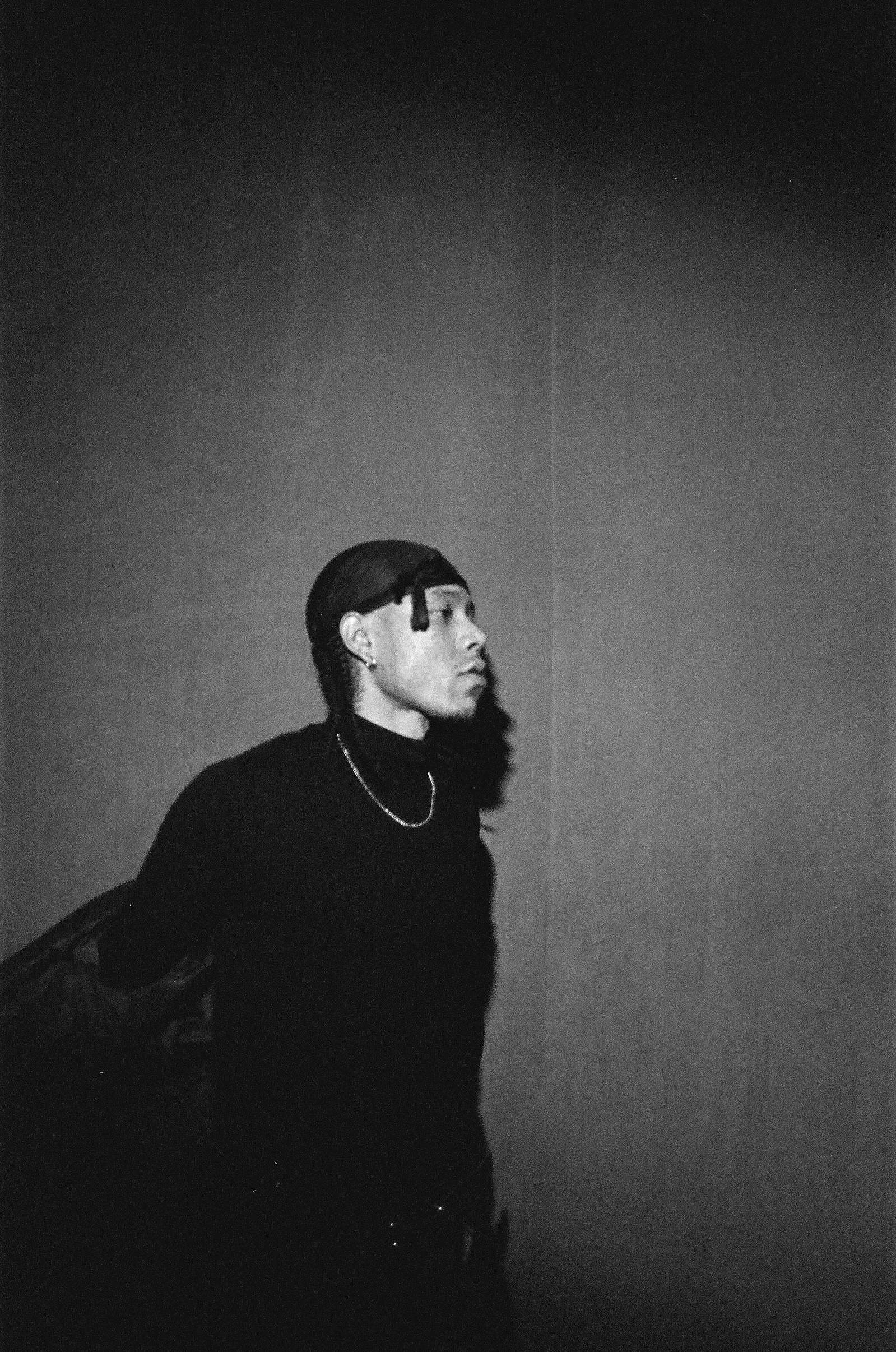 portrait photography, film photography, 35mm film, aubreykingx music artist, black and white film photography, aubreykingx in Minneapolis , MN, Skntones