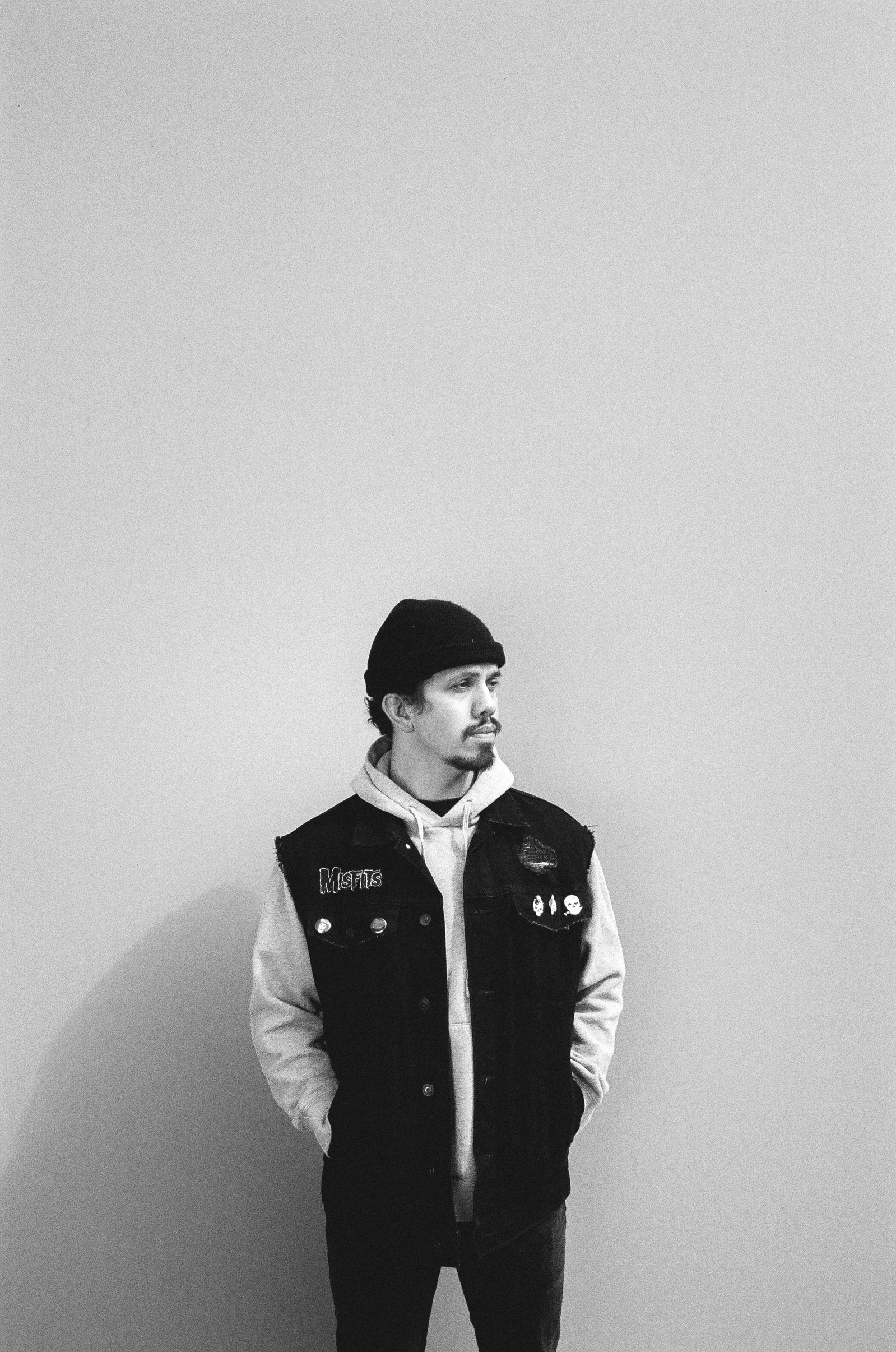 Eau Claire, Wisconsin, portrait photography, film photography, 35mm film, ROC BARBOZA music artist, black and white film photography, ROC BARBOZA in Minneapolis, MN