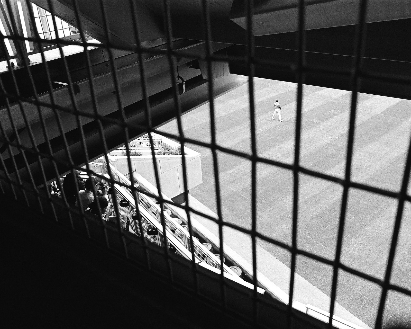 Film photography, 35mm film photography, street photography, sports photography, baseball, baseball photography, black and white film photography, Houston Astros at Minnesota Twins in Target Arena in Minneapolis, MN