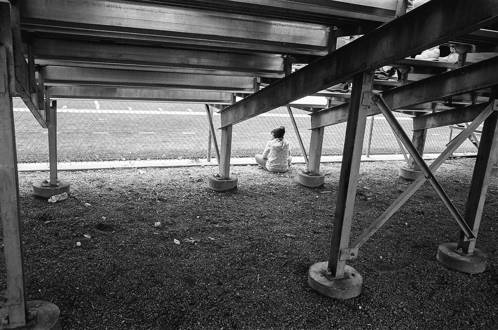 Film photography, 35mm film photography, street photography, sports photography, football, football photography, black and white film photography, University of Wisconsin Eau Claire Blugolds