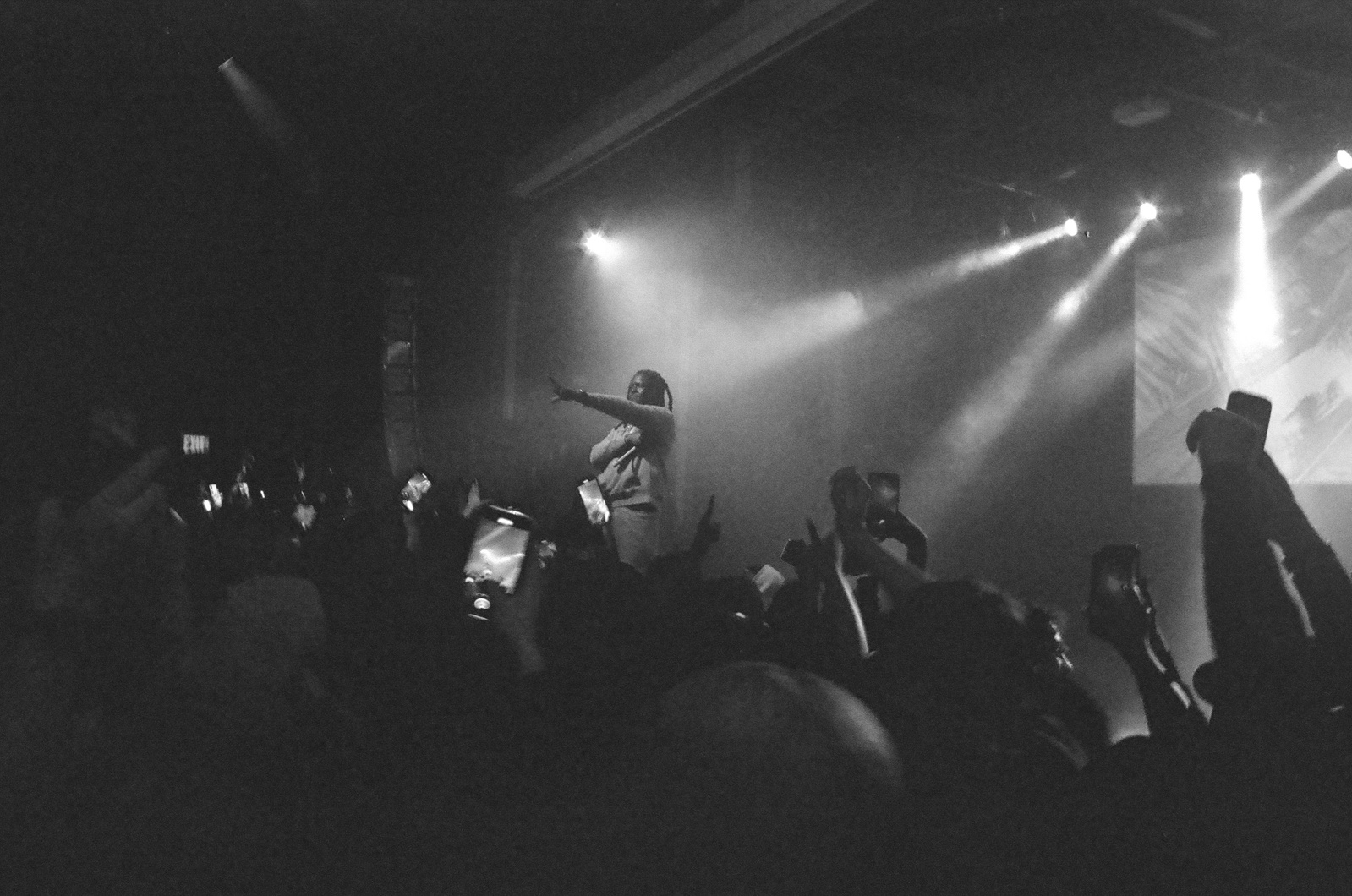Young Nudy at Varsity Theater in Minneapolis, MN, film photography, 35mm film photography, concert photography, black and white film photography, 