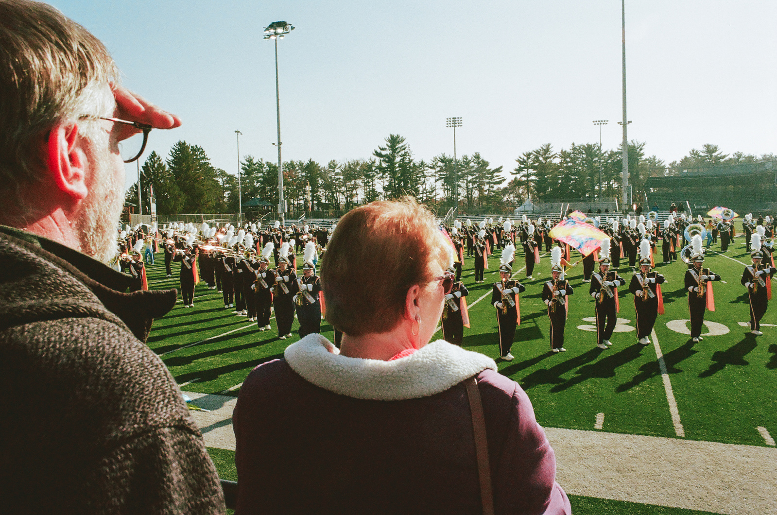Film photography, 35mm film photography, street photography, sports photography, football, football photography, black and white film photography, University of Wisconsin Eau Claire Blugolds