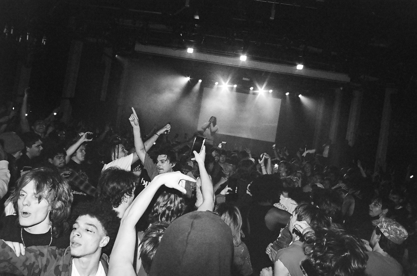 Young Nudy at Varsity Theater in Minneapolis, MN, film photography, 35mm film photography, concert photography, black and white film photography, 