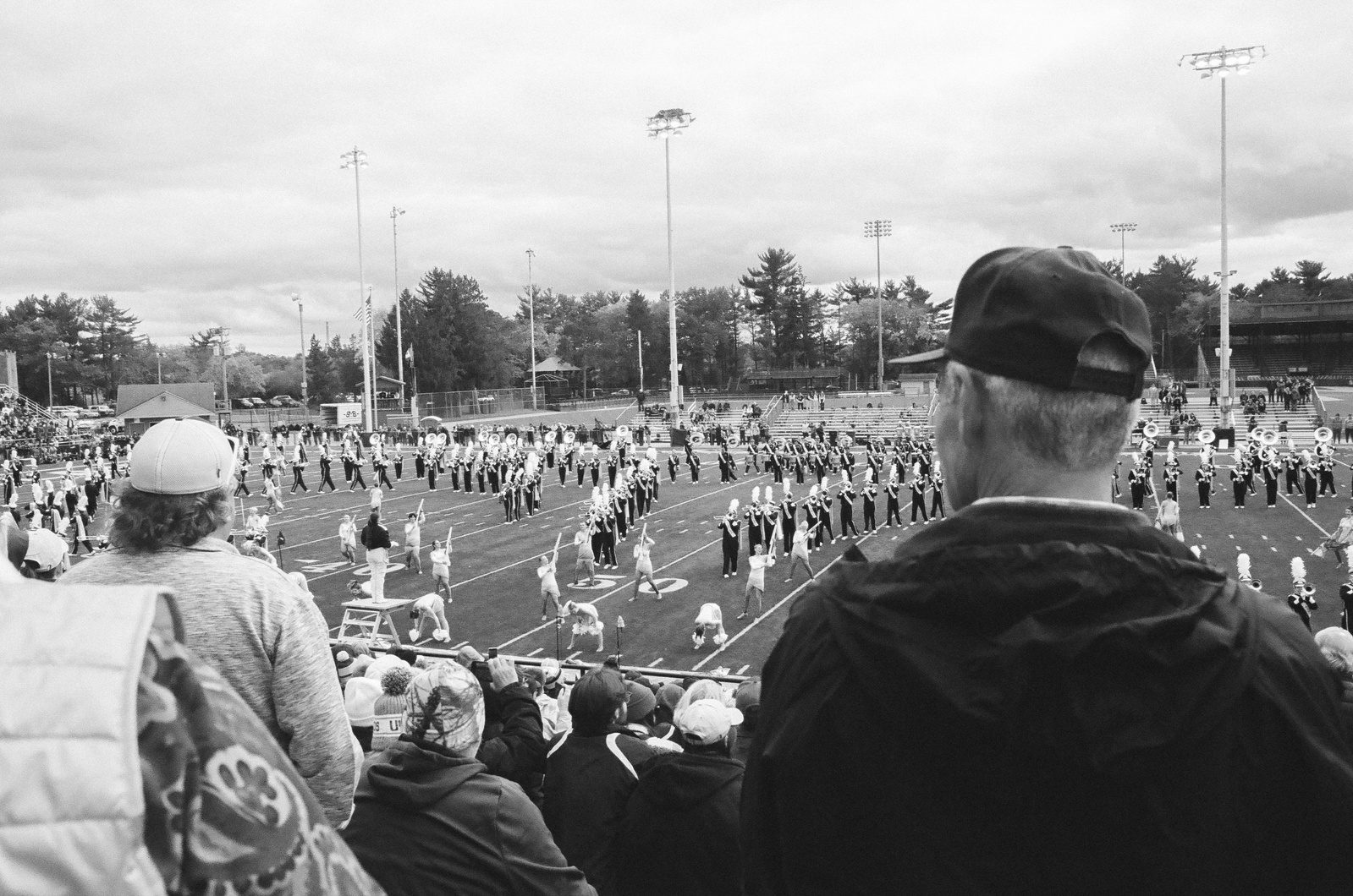 Film photography, 35mm film photography, street photography, sports photography, football, football photography, black and white film photography, University of Wisconsin Eau Claire Blugolds