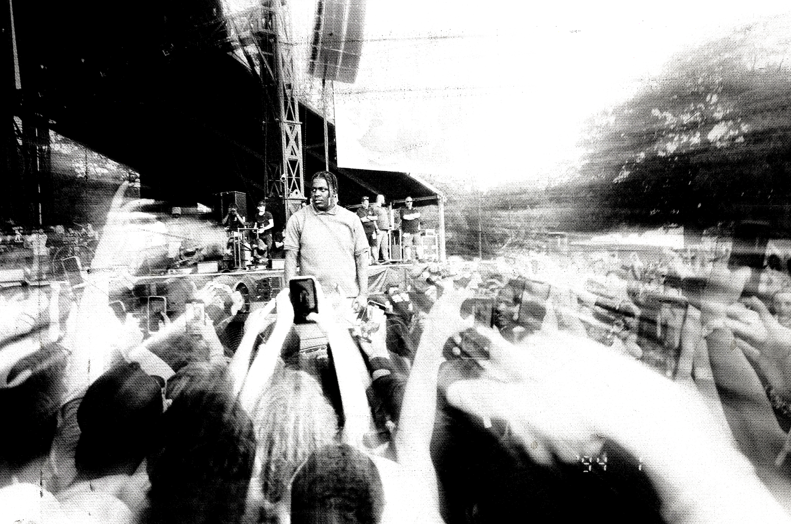 Lil Yatchy at Lyrical Lemonade Summersmash in Chicago, IL, film photography, 35mm film photography, concert photography, black and white film photography, 