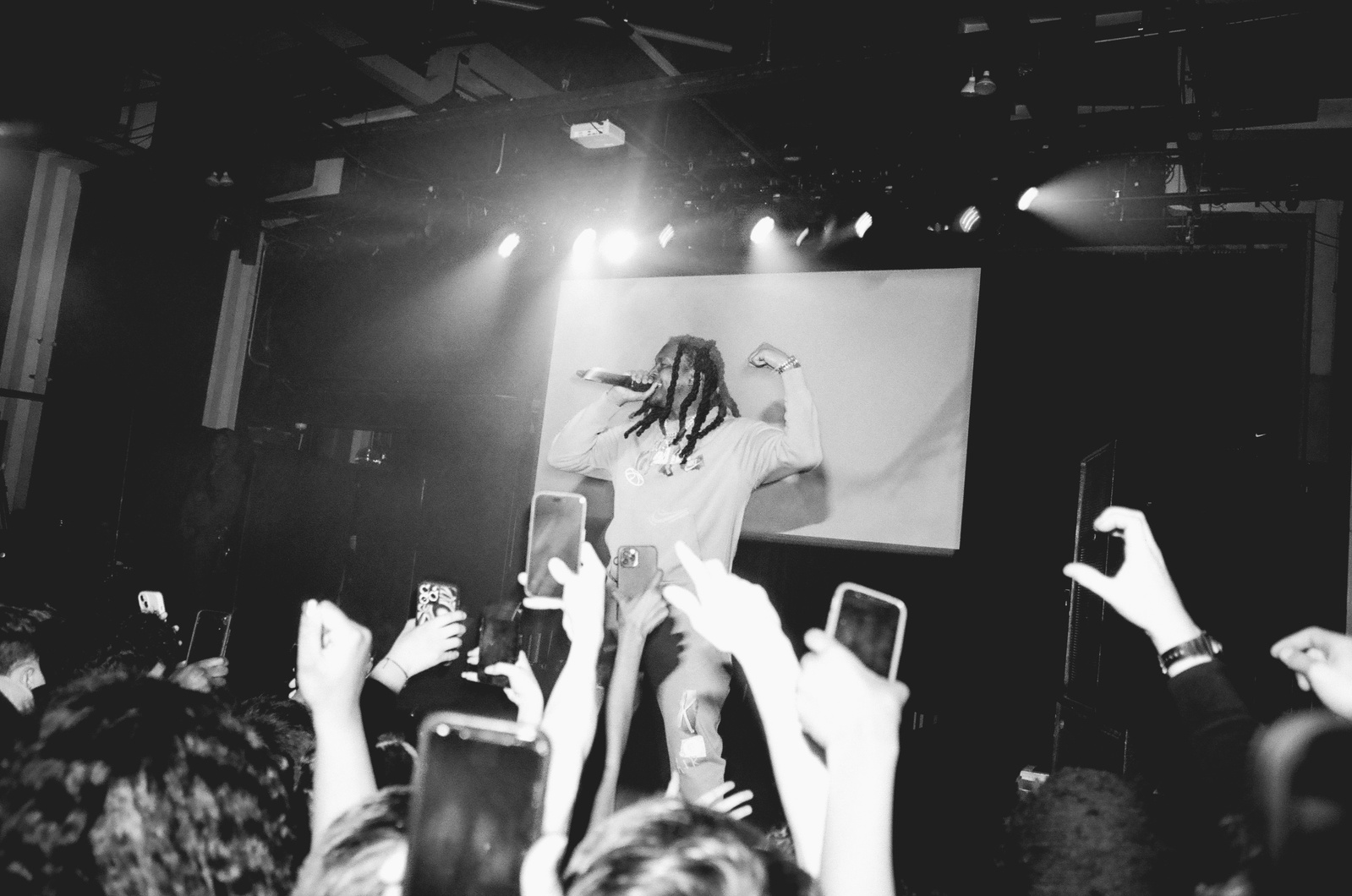 Young Nudy at Varsity Theater in Minneapolis, MN, film photography, 35mm film photography, concert photography, black and white film photography, 