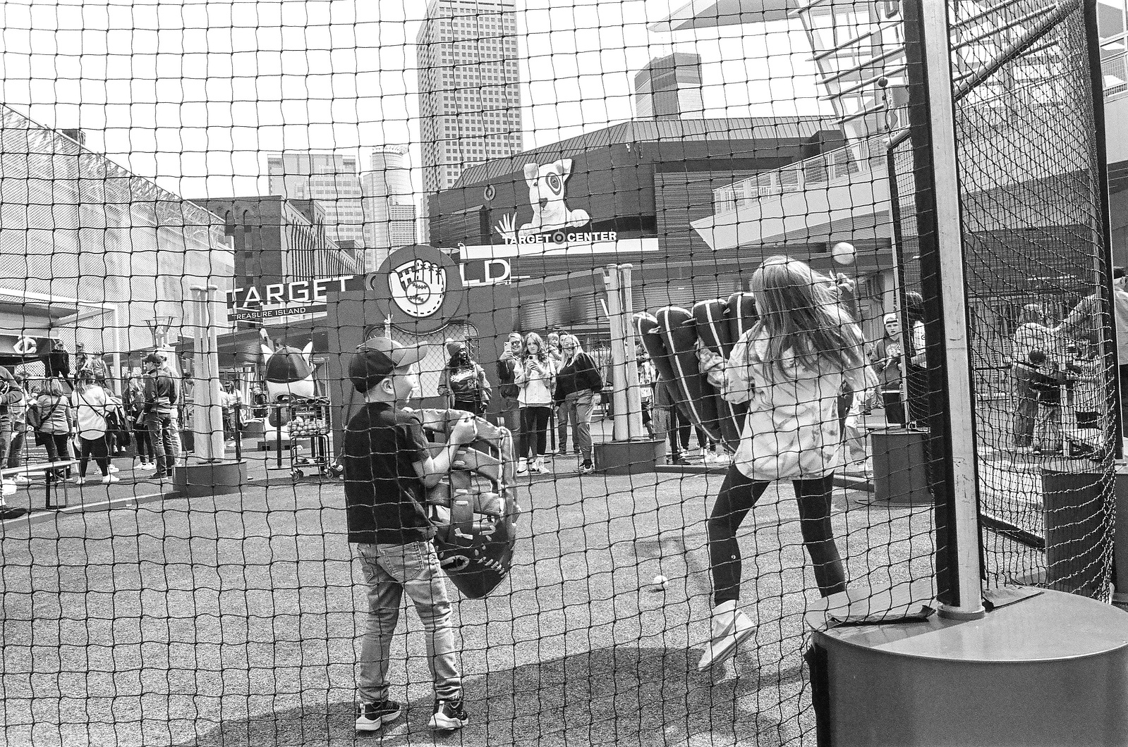 Film photography, 35mm film photography, street photography, sports photography, baseball, baseball photography, black and white film photography, Houston Astros at Minnesota Twins in Target Arena in Minneapolis, MN