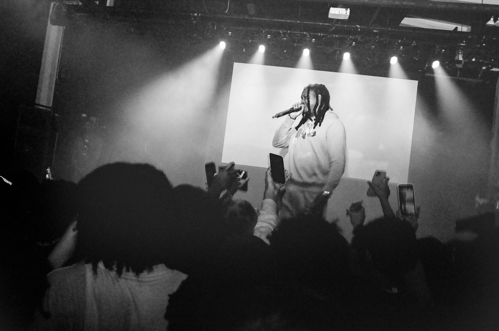 Young Nudy at Varsity Theater in Minneapolis, MN, film photography, 35mm film photography, concert photography, black and white film photography, 