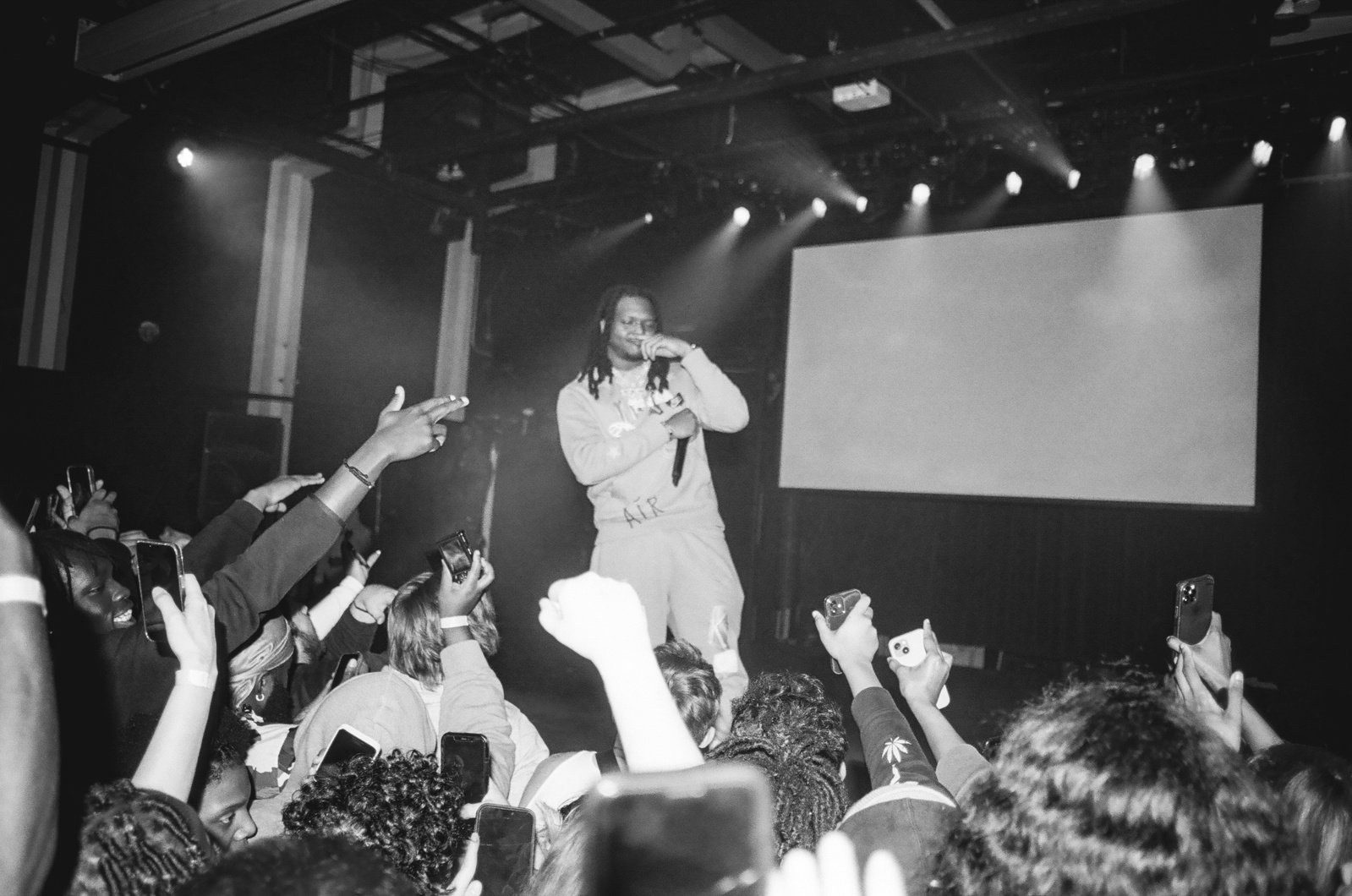 Young Nudy at Varsity Theater in Minneapolis, MN, film photography, 35mm film photography, concert photography, black and white film photography, 