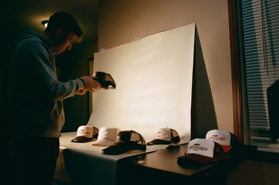 film photography, 35mm film, black and white film photography, BTS Product Photography 