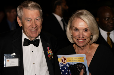 Honoree couple at a corporate recognition gala