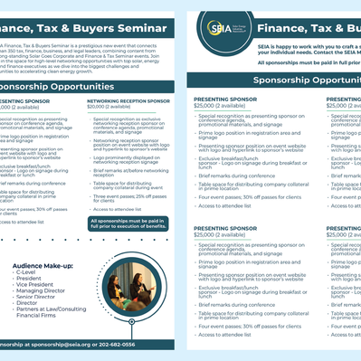Sponsorship Materials