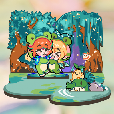 Vtuber Multitiered Wooden Standee