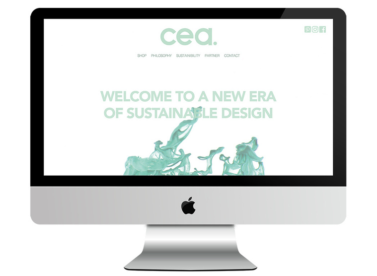 website design of cea. by designer Valérie Ernenwein