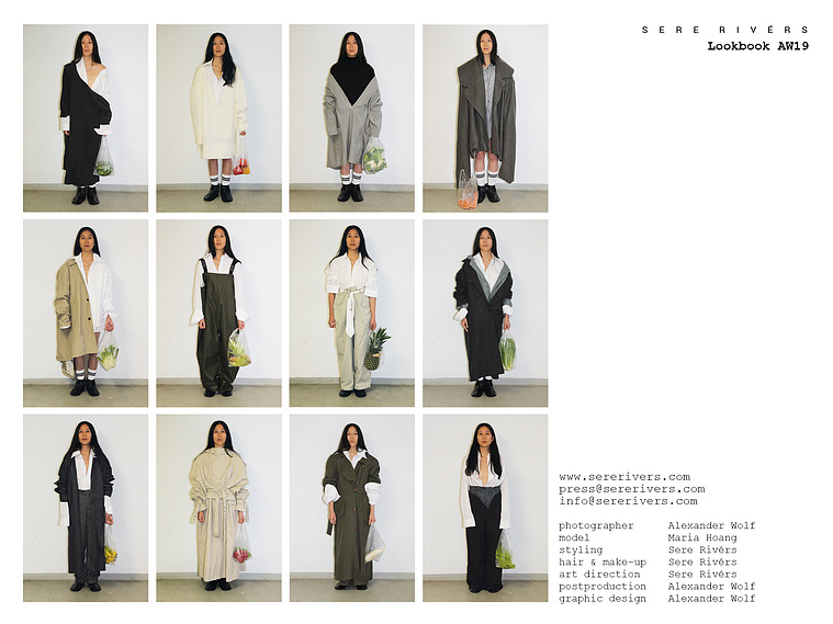 the lookbook for Sere Rivérs AW19 by designer Alexander Wolf