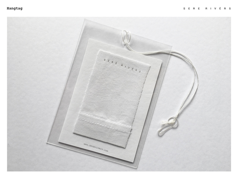 the hangtag of the fashion label Sere Rivérs by designer Alexander Wolf