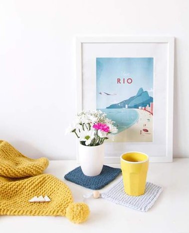 Henry Rivers vintage travel poster of Rio - Credit: @ar.melle_