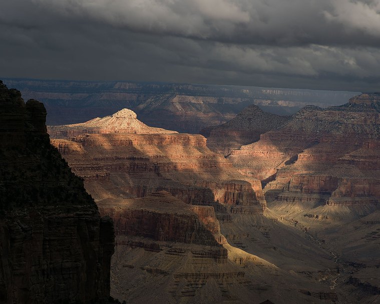 Grand Canyon as the storm gathers.