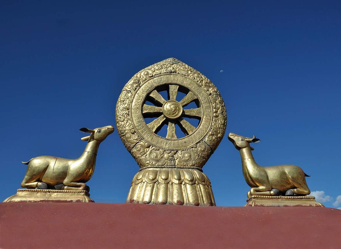 The Wheel of Law, Jokhang Monastery, Lhasa, Tibet.