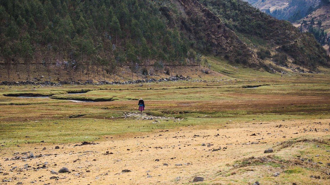 A high, rural valley in the Cordillera Blanca, Peru