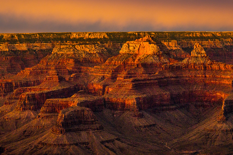 Grand Canyon light from the clouds