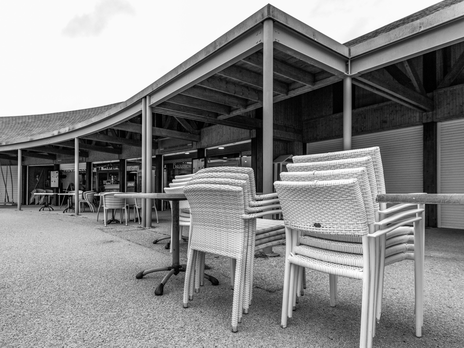 Chairs are waiting for the tourists, they will arrive next month