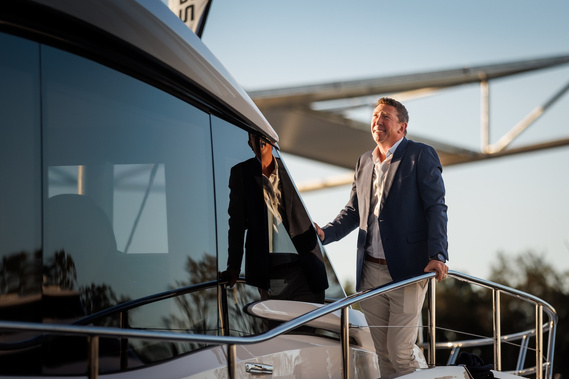 Princess Yachts at Sanctuary Cove International Boat Show. Boat show photography by luxury acht photographer Darren Gill.
