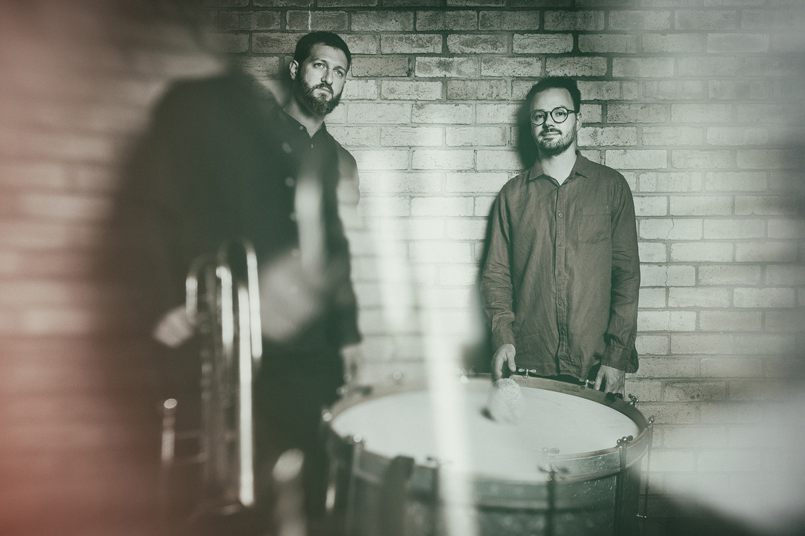 Ossicle Duo is an award-winning Australian exploratory art music ensemble in Melbourne, consisting of trombonist Benjamin Anderson and percussionist Hamish Upton. Art music photography by Melbourne music photographer Darren Gill