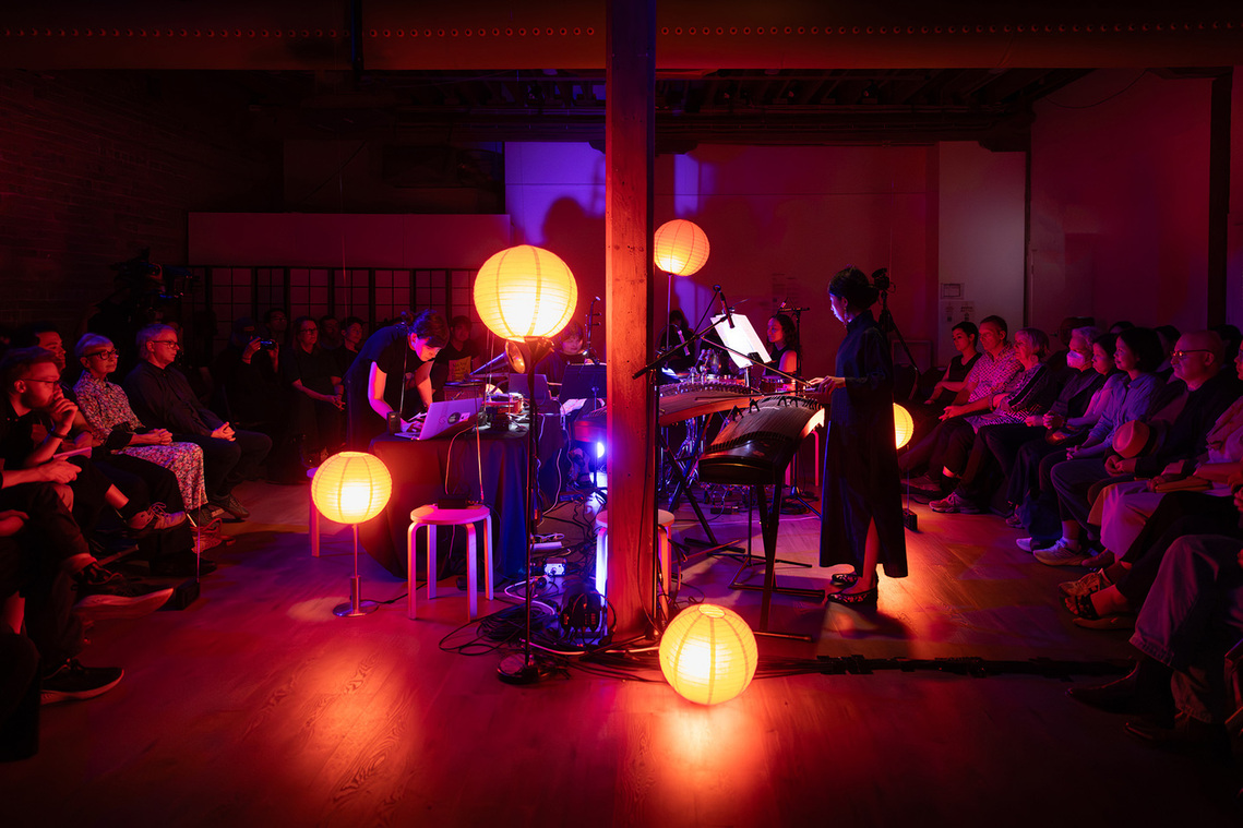 The Ninth Tone by Jasmin Wing-Yin Leung with Sally Ann McIntyre, Mindy Meng Wang & Kaylie Melville. Produced by Speak Percussion and performed at Museum of Chinese Australian History. Art music photography by Melbourne photographer Darren Gill
