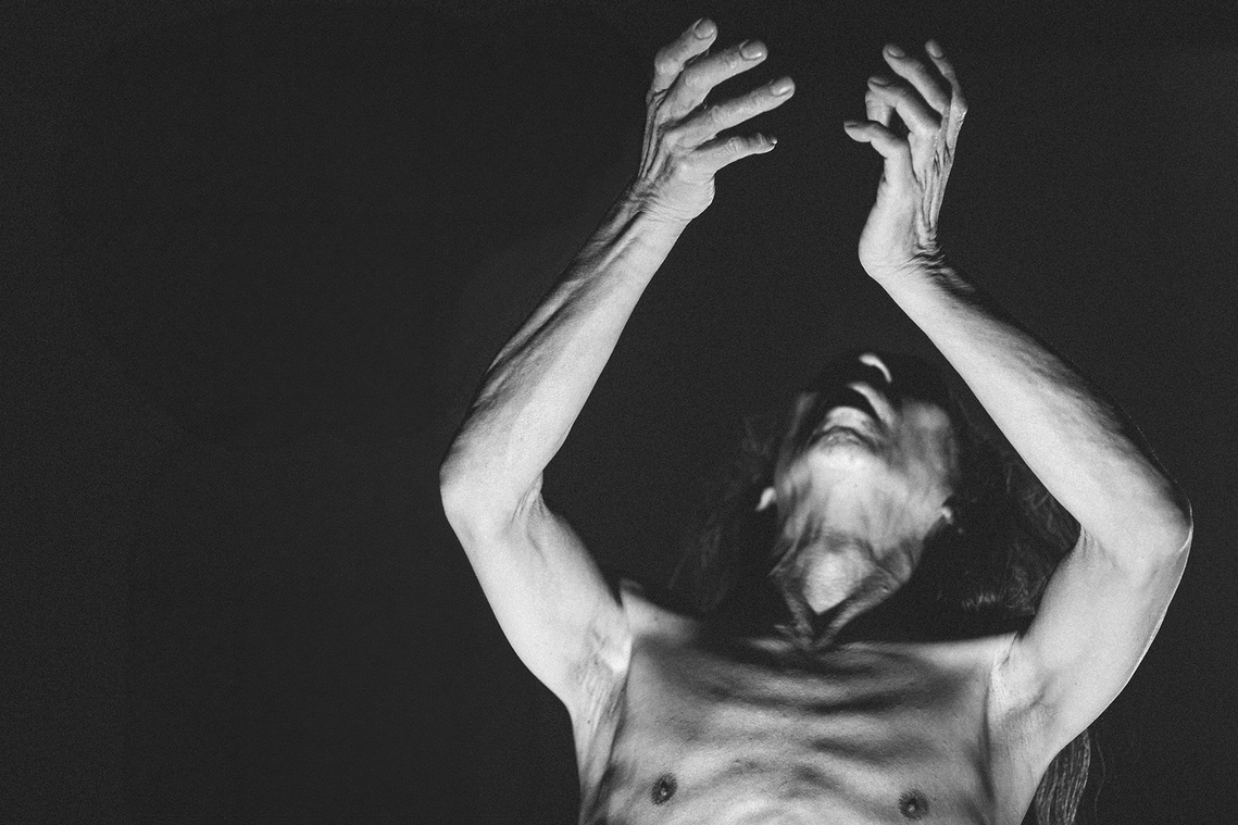 Master Japanese Butoh artist performer dancer Atsushi Takenouchi during his work HANA, Photographed by Butoh dance photographer Darren Gill